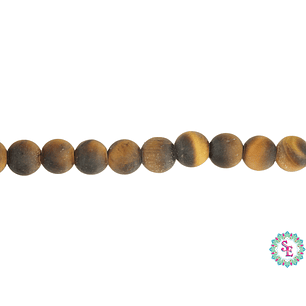 PIEDRA NATURAL LISA MATE OJO DE TIGRE # 6MM