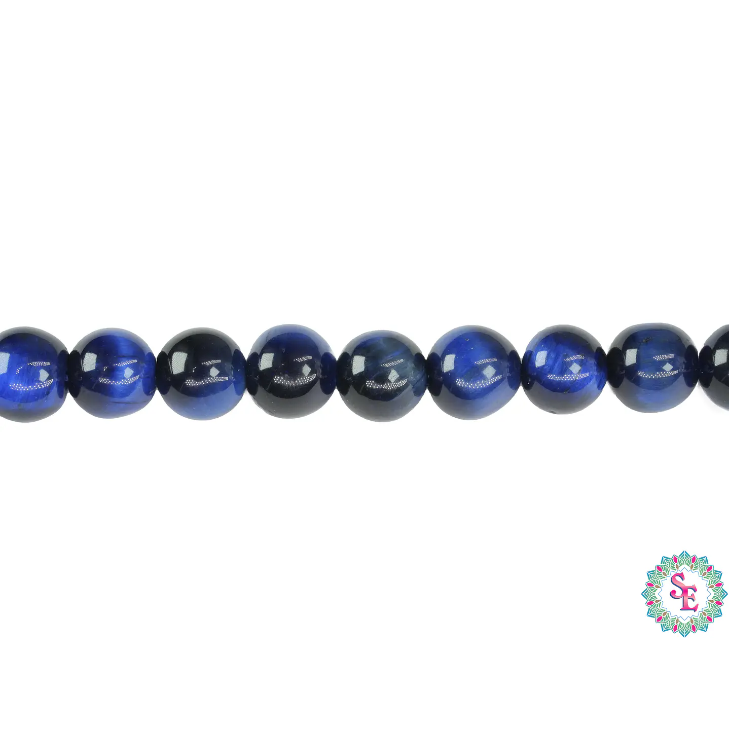 PIEDRA NATURAL LISA OJO TIGRE AZUL REY # 6MM 1