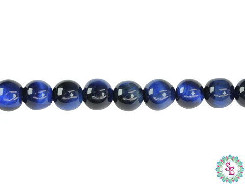 PIEDRA NATURAL LISA OJO TIGRE AZUL REY # 6MM