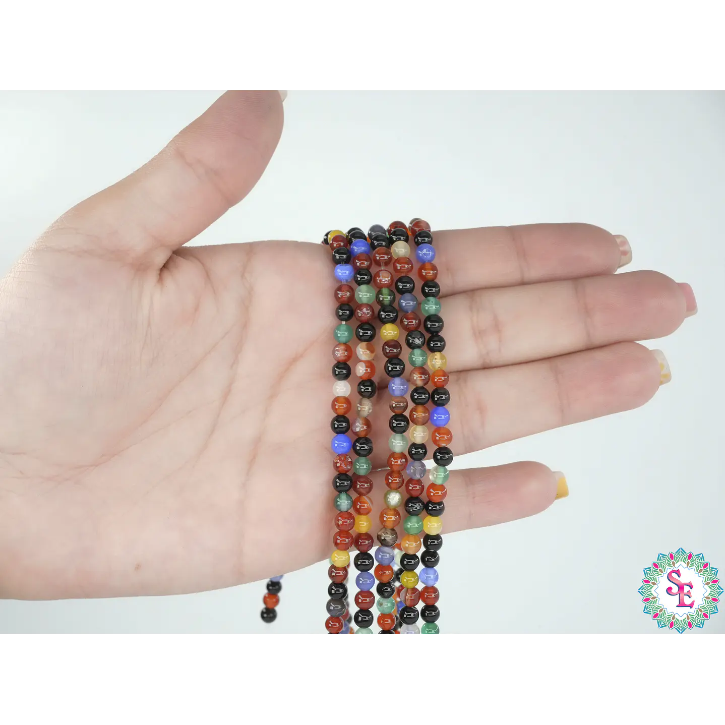 PIEDRA NATURAL LISA JADE MIX # 4MM 2