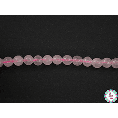 SARTA DE PIEDRA NATURAL LISA 4MM CUARZO ROSADO