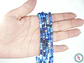 SARTA DE PIEDRA NATURAL LISA 4MM AGATA AZUL CIELO  - thumbnail 2