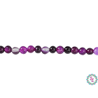 SARTA DE PIEDRA NATURAL LISA 4MM AGATA MORADA 1