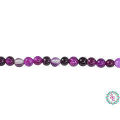 SARTA DE PIEDRA NATURAL LISA 4MM AGATA MORADA