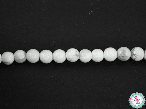 SARTA DE PIEDRA NATURAL LISA 4MM HOWLITA 