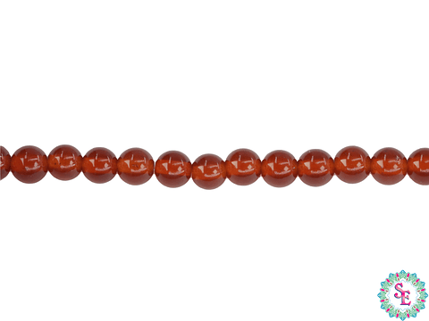 SARTA DE PIEDRA NATURAL LISA  # 4MM AGATA CORNALINA