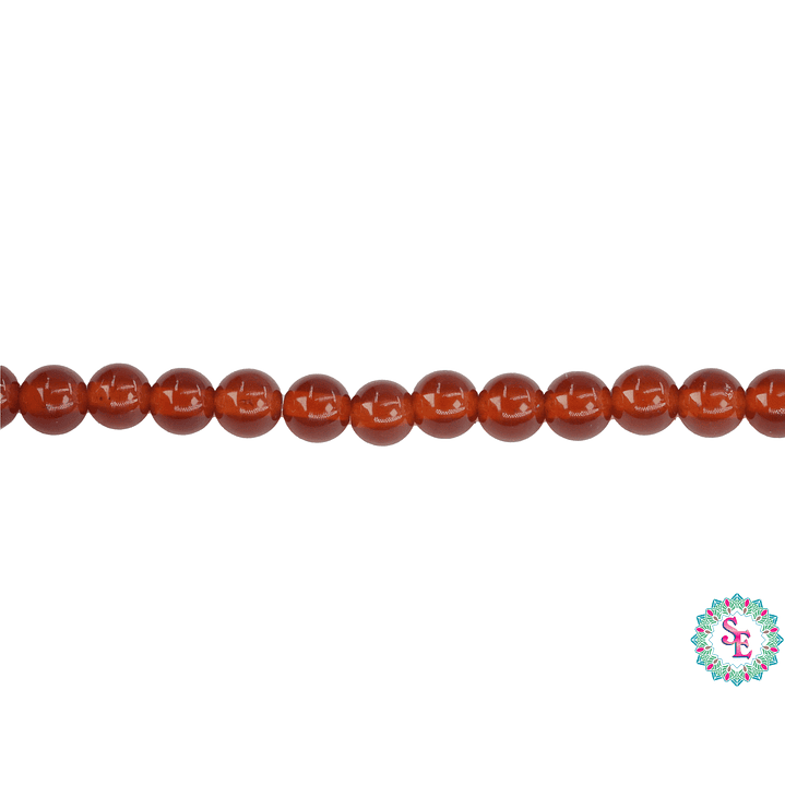 SARTA DE PIEDRA NATURAL LISA  # 4MM AGATA CORNALINA 1
