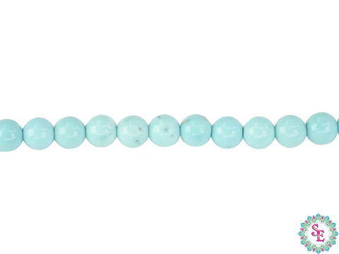 SARTA DE PIEDRA NATURAL LISA # 4MM TURQUEZA 