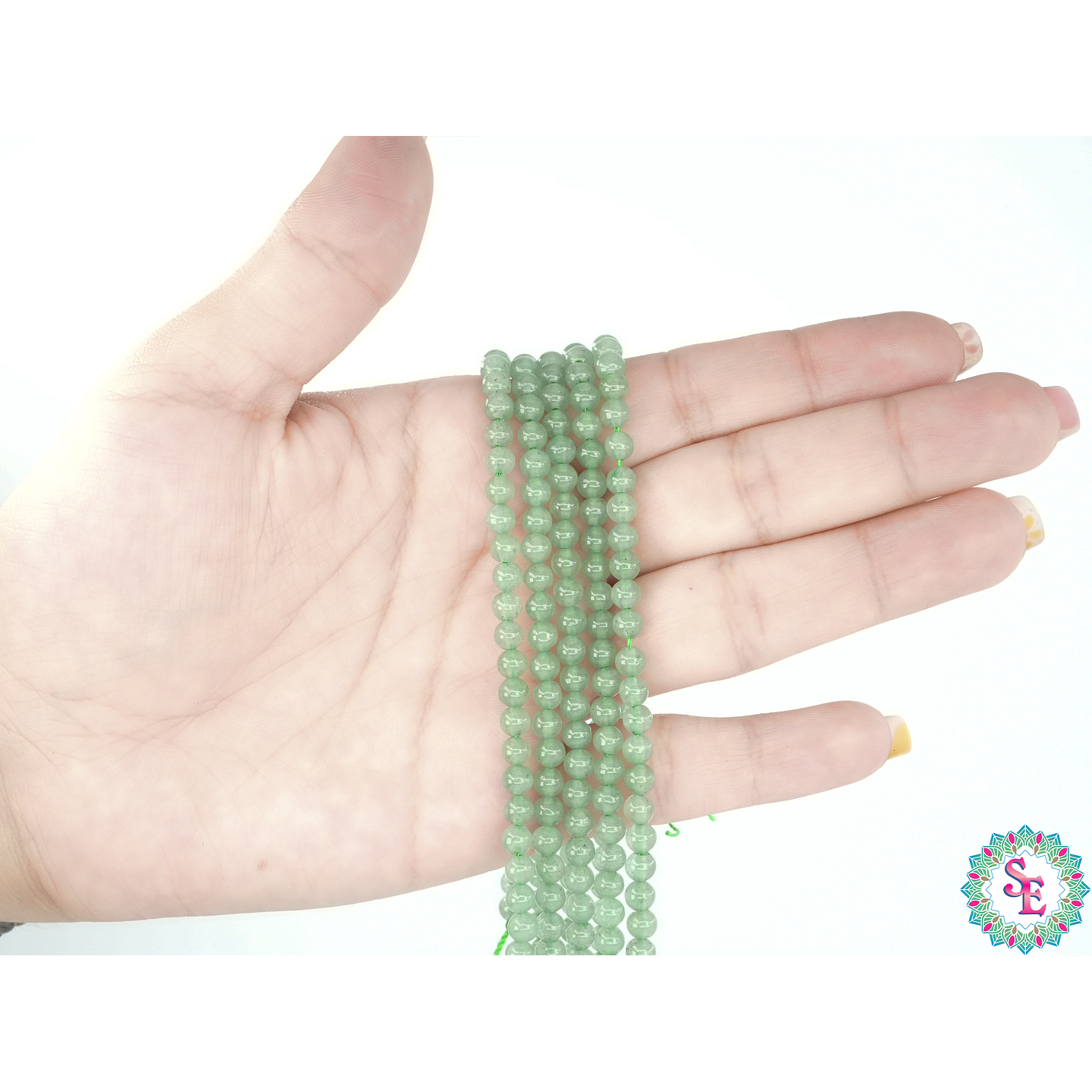 SARTA DE PIEDRA NATURAL LISA # 4MM AVENTURINA 2