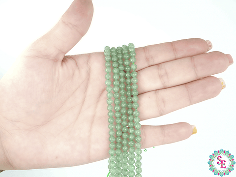 SARTA DE PIEDRA NATURAL LISA # 4MM AVENTURINA