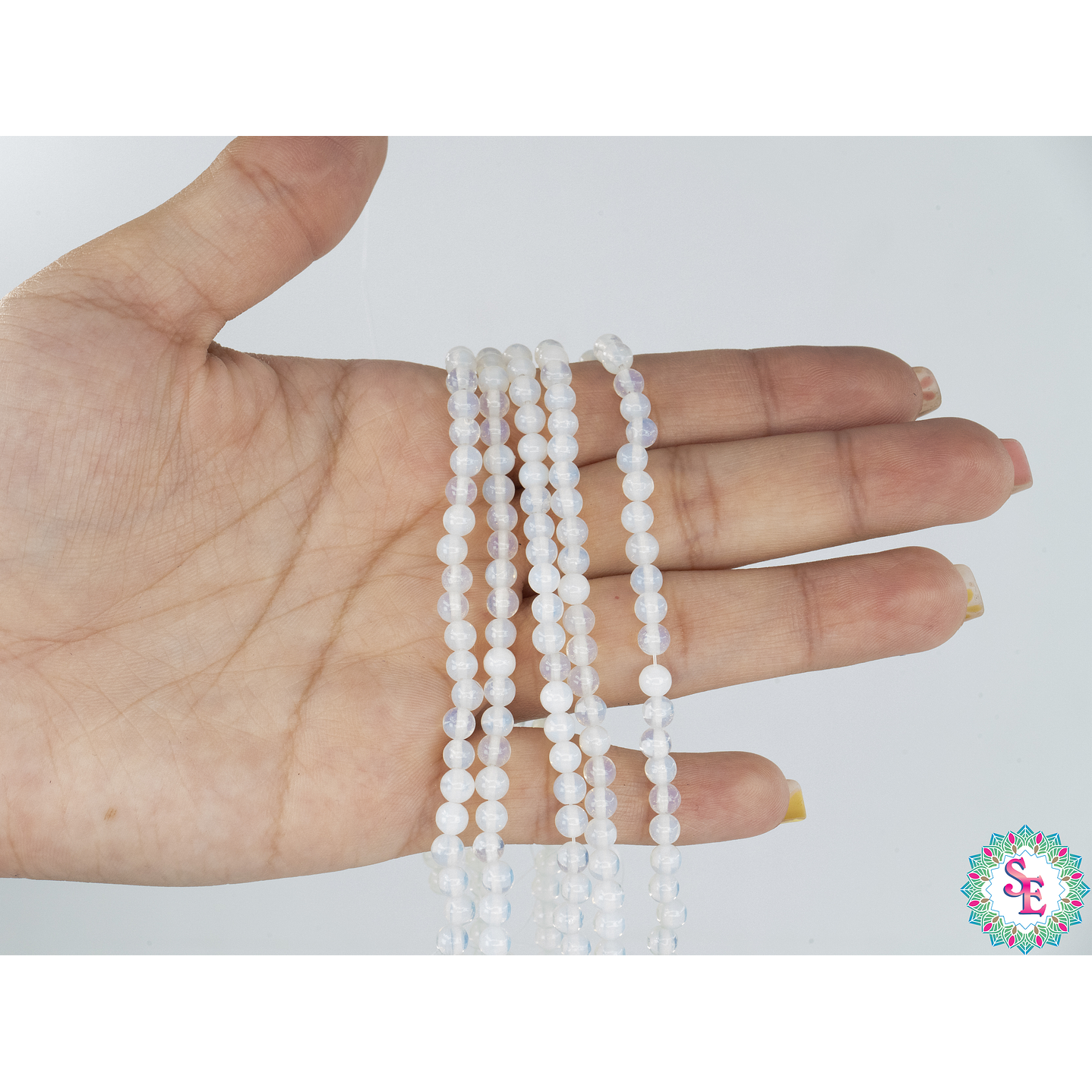 PIEDRA NATURAL LISA # 4MM OPALINA  2