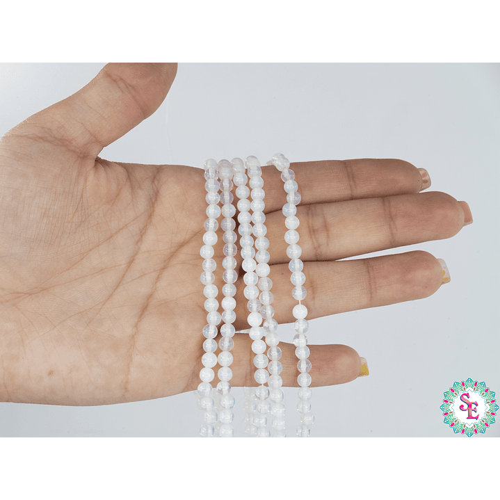 PIEDRA NATURAL LISA # 4MM OPALINA  2