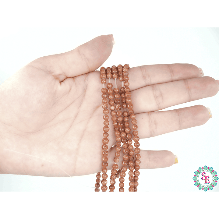 PIEDRA NATURAL LISA  # 4MM LLUVIA DE ORO 2