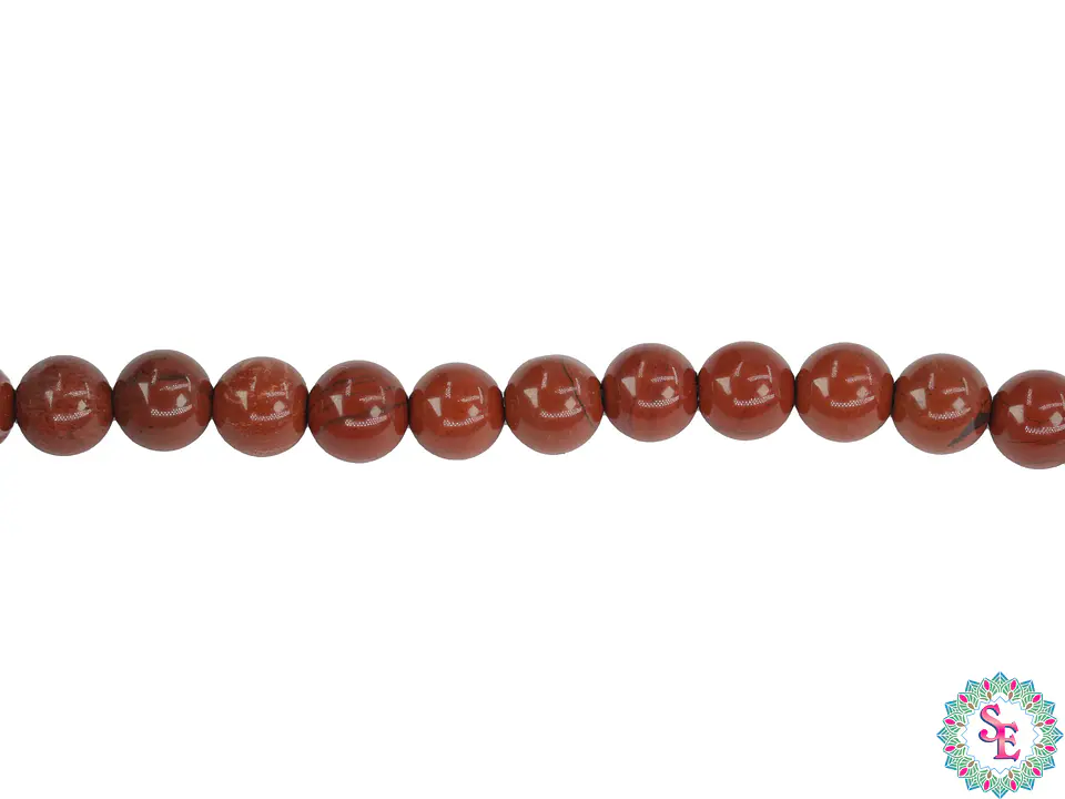 PIEDRA NATURAL LISA 4MM JASPER ROJO  1