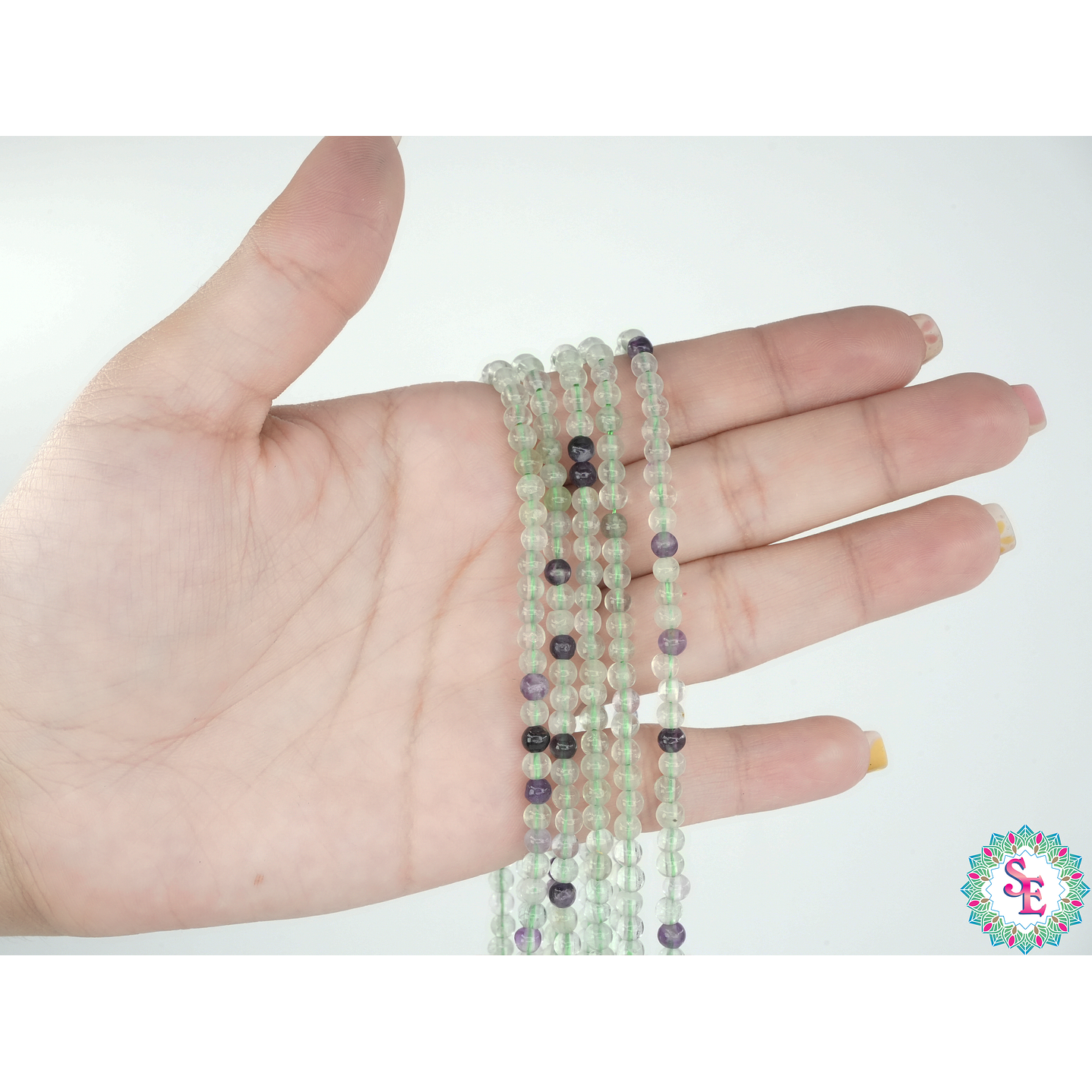 PIEDRA NATURAL LISA # 4MM  FLUORITA  2