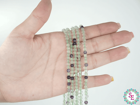 PIEDRA NATURAL LISA # 4MM  FLUORITA 