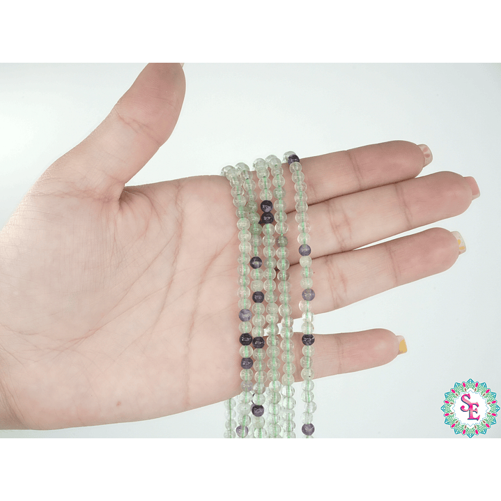 PIEDRA NATURAL LISA # 4MM  FLUORITA  2