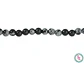 PIEDRA NATURAL LISA#4M OBSIDIANA COPO DE NIEVE  - Miniatura 1