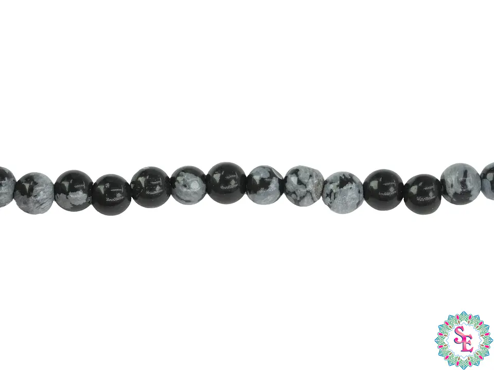 PIEDRA NATURAL LISA#4M OBSIDIANA COPO DE NIEVE  1