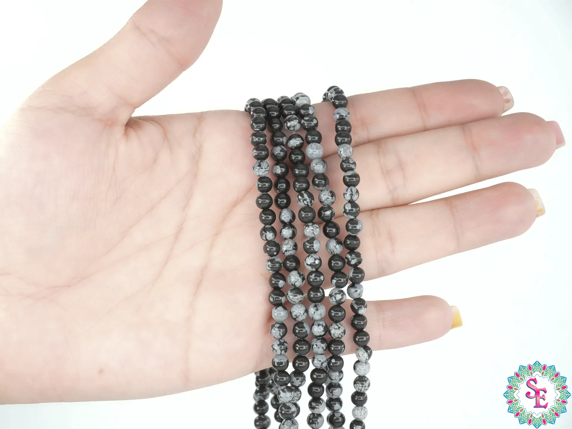 PIEDRA NATURAL LISA#4M OBSIDIANA COPO DE NIEVE  2