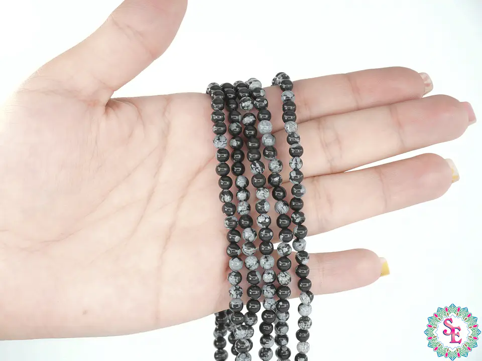 PIEDRA NATURAL LISA#4M OBSIDIANA COPO DE NIEVE  2