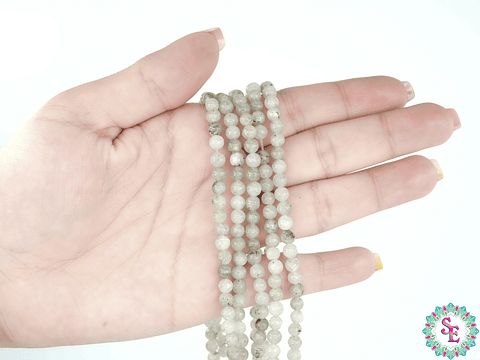 PIEDRA NATURAL LISA LABRADORITA # 4MM