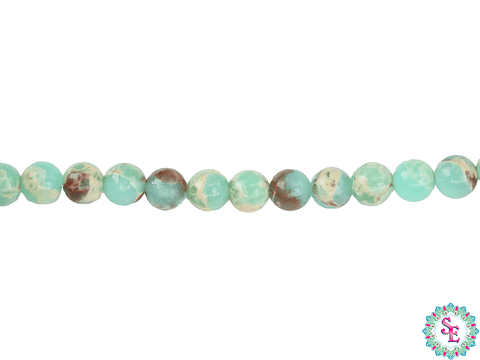 PIEDRA NATURAL LISA JASPER IMPERIAL VERDE MENTA CLARO # 4MM