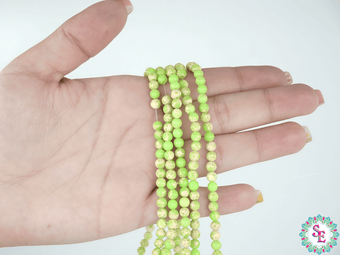 PIEDRA NATURAL LISA 4MM JASPER IMPERIAL VERDE BICHE FUERTE 