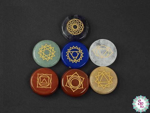 PIEDRA NATURAL 7 CHAKRAS ORIGINAL REDONDO 25MM