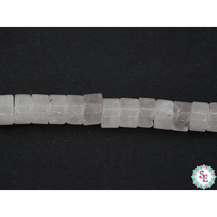 PIEDRA NATURAL DISCO 6*3MM CUARZO ROSADO