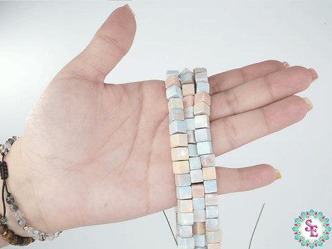 PIEDRA NATURAL CUBO 6*6MM JASPER ARCOIRIS