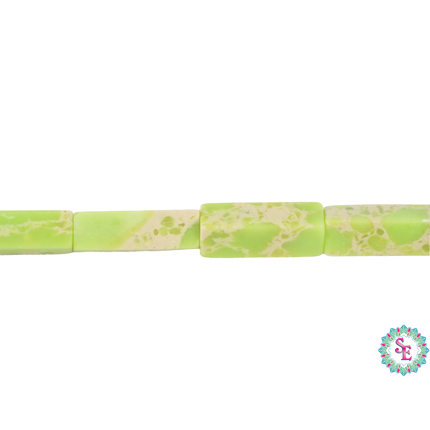 PIEDRA NATURAL LISA 4*13MM JASPER IMPERIAL VERDE BICHE FUERTE 1