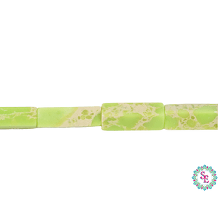 PIEDRA NATURAL LISA 4*13MM JASPER IMPERIAL VERDE BICHE FUERTE