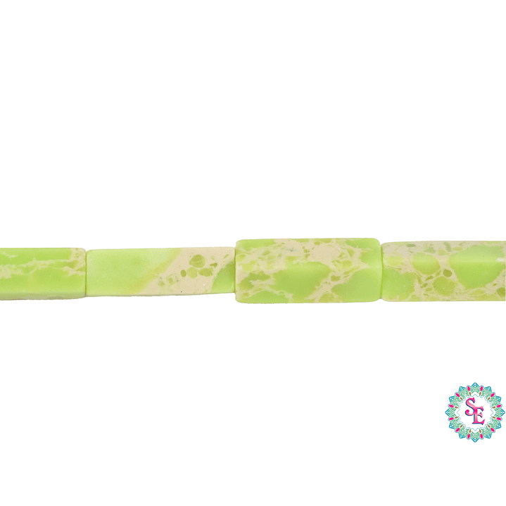 PIEDRA NATURAL LISA 4*13MM JASPER IMPERIAL VERDE BICHE FUERTE 1
