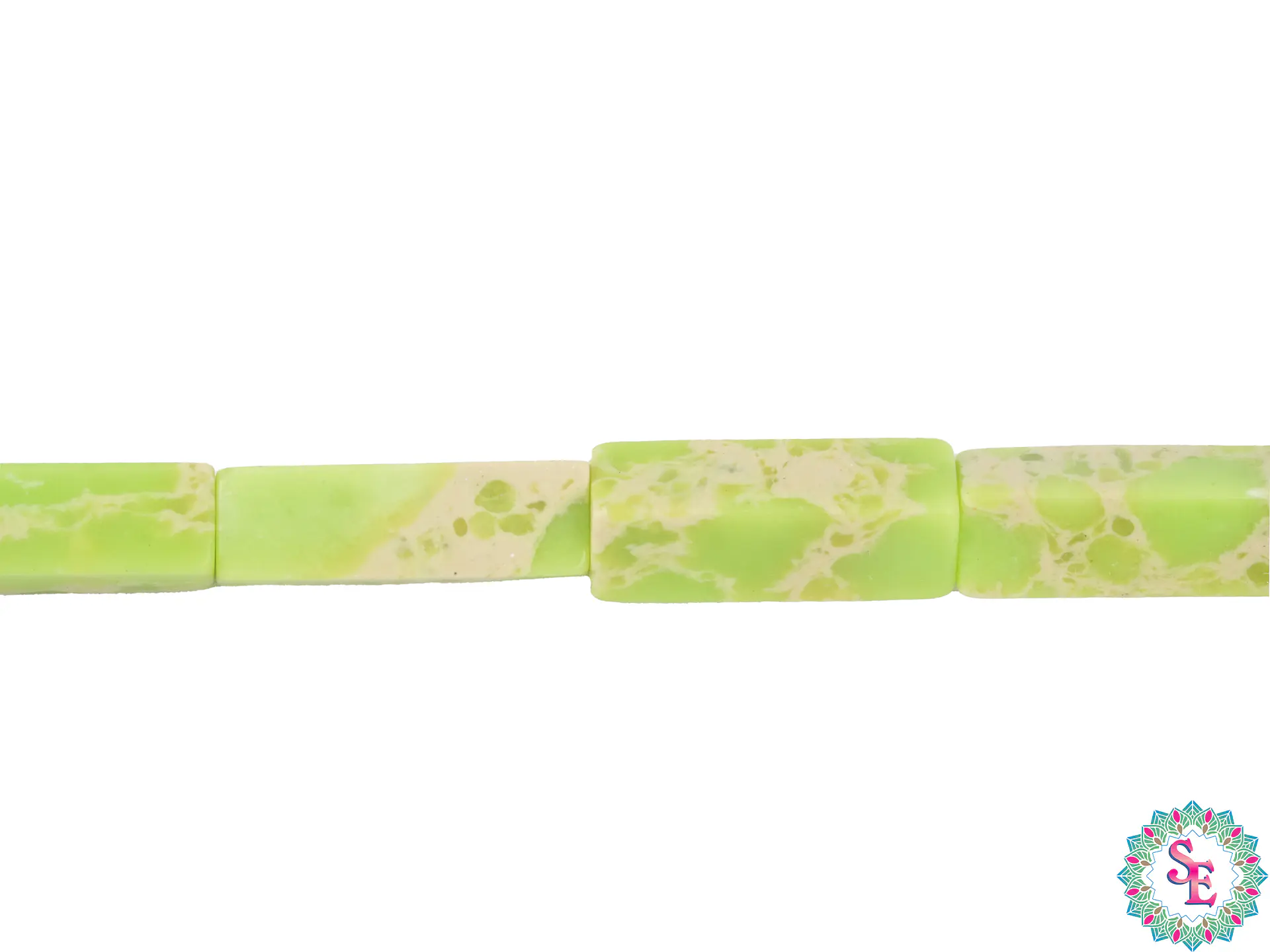 PIEDRA NATURAL LISA 4*13MM JASPER IMPERIAL VERDE BICHE FUERTE 1