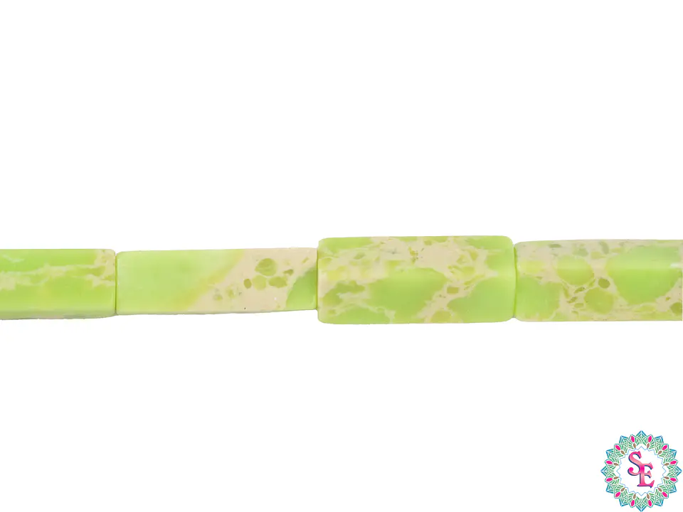 PIEDRA NATURAL LISA 4*13MM JASPER IMPERIAL VERDE BICHE FUERTE 1