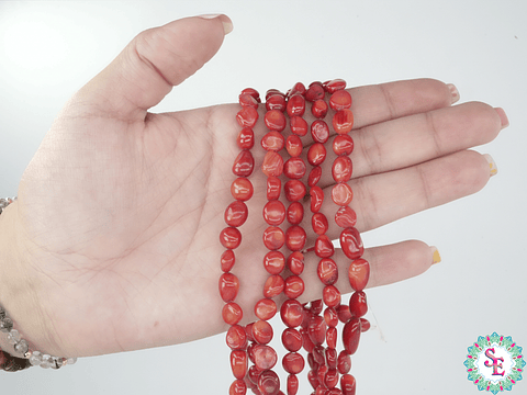 PIEDRA NATURAL CORAL  ARROZ  6*4MM