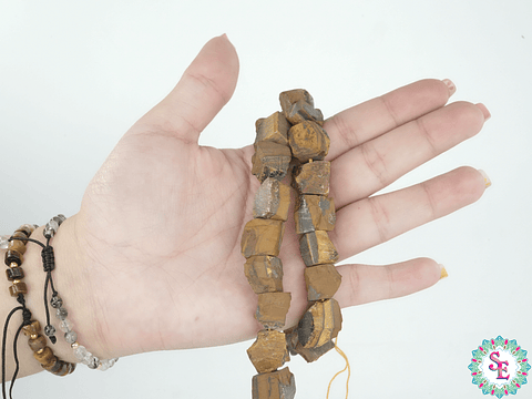 PIEDRA NATURAL DRUSA MEDIANA OJO DE TIGRE 17*14MM APROX