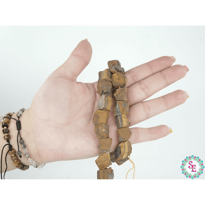 PIEDRA NATURAL DRUSA MEDIANA OJO DE TIGRE 17*14MM APROX 2