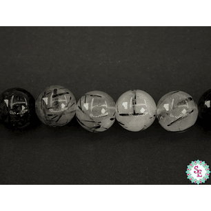 PIEDRA NATURAL LISA  # 8MM TURMALINA