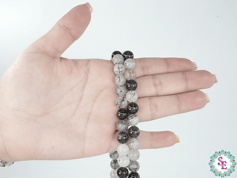 PIEDRA NATURAL LISA  # 8MM TURMALINA