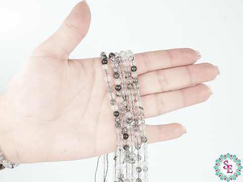 PIEDRA NATURAL LISA  # 4MM TURMALINA 