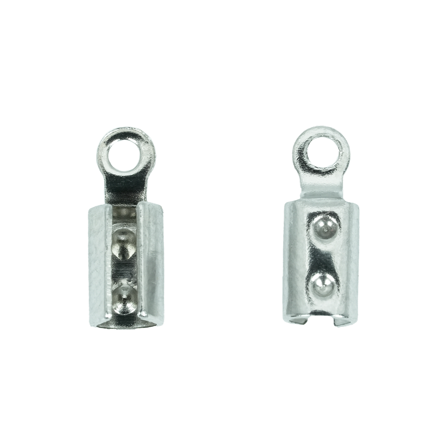 ACERO PLATEADO TERMINAL CUERO REDONDO # 2.5MM 1