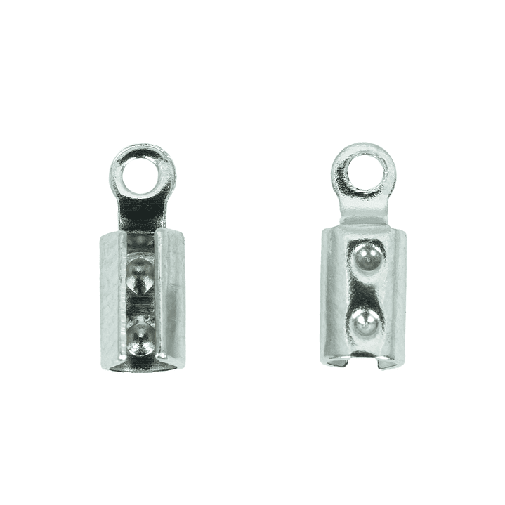 ACERO PLATEADO TERMINAL CUERO REDONDO # 2.5MM 1