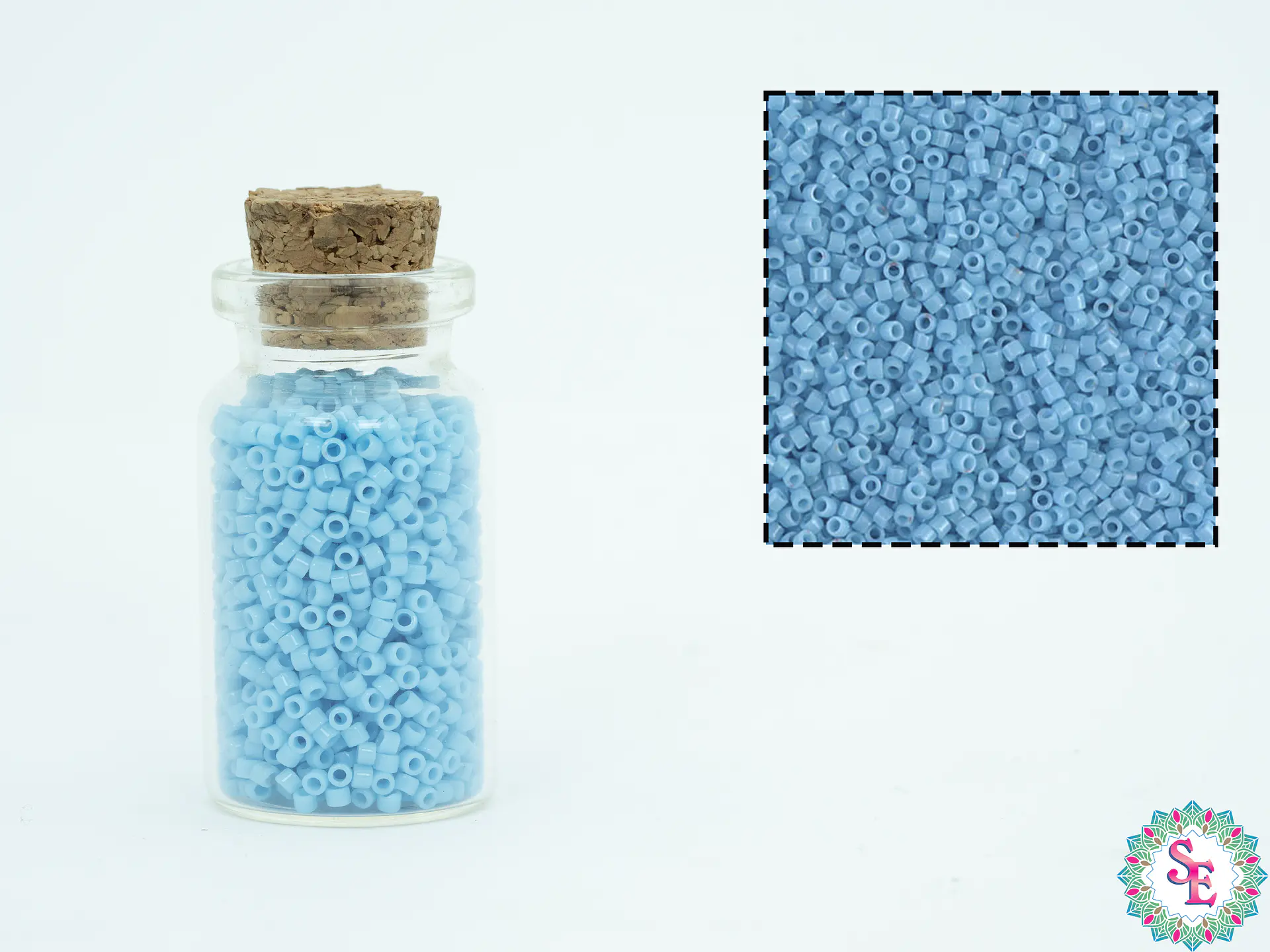 MIYUKI DELICA 11/0 OPAQUE LIGHT BLUE DB725 X 10 GRAMOS  2