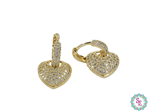 RODIO TERMINADO DORADO CANDONGA 12MM DIJE CORAZON 