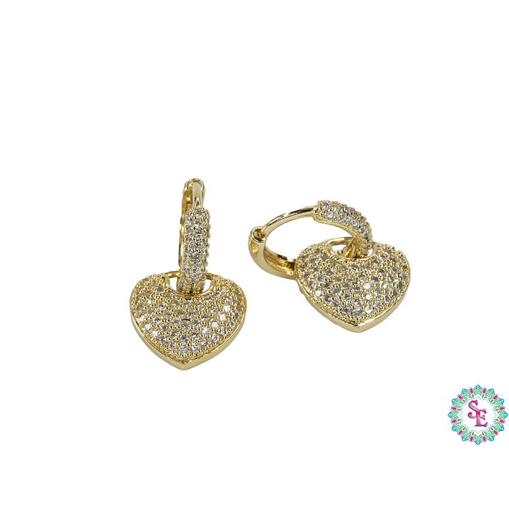 RODIO TERMINADO DORADO CANDONGA 12MM DIJE CORAZON  1