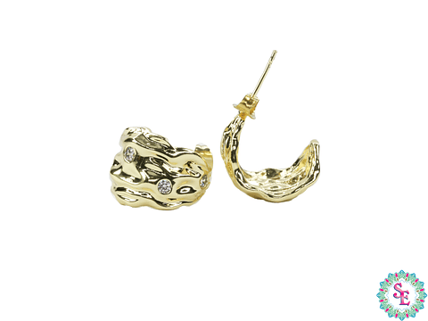 RODIO TERMINADO DORADADO CANDONGA 17*13MM CIRCON