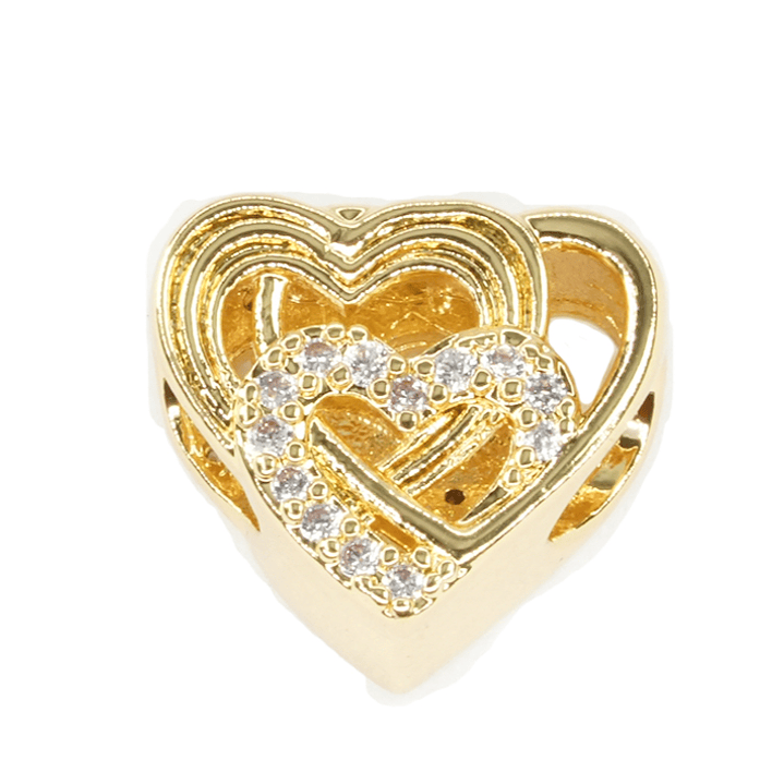 RODIO DORADO PANDORA 3 CORAZONES 12*11*8MM CIRCON 1