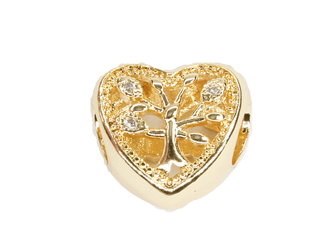 RODIO DORADO PANDORA CORAZON FAMILY ARBOL DE LA VIDA CORAZON 11MM
